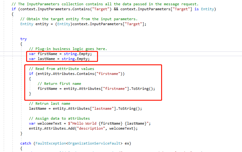 创建dynamics CRM plugin
