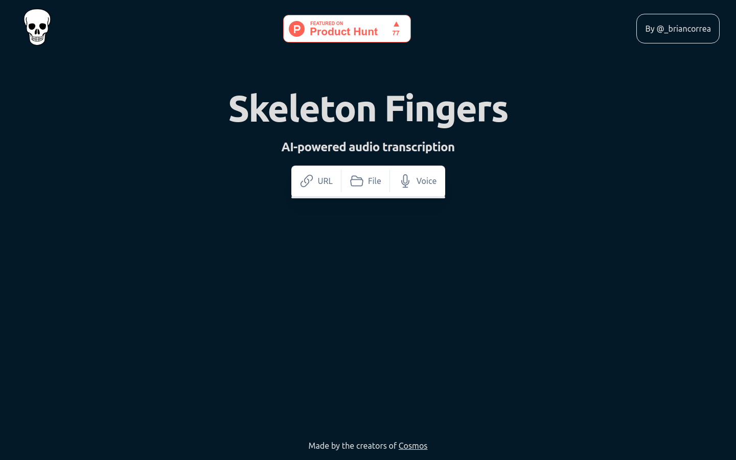 skeleton fingers