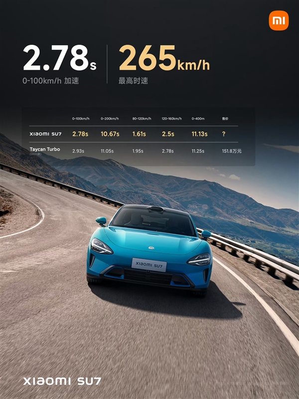比保时捷更快！小米su7提速太快：产品经理提醒大家安全第一