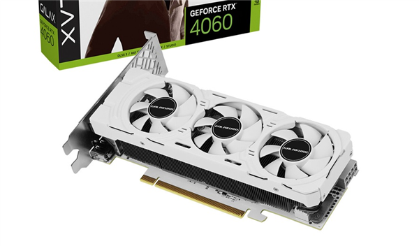 影驰发布白色半高rtx 4060显卡：双槽 三风扇设计