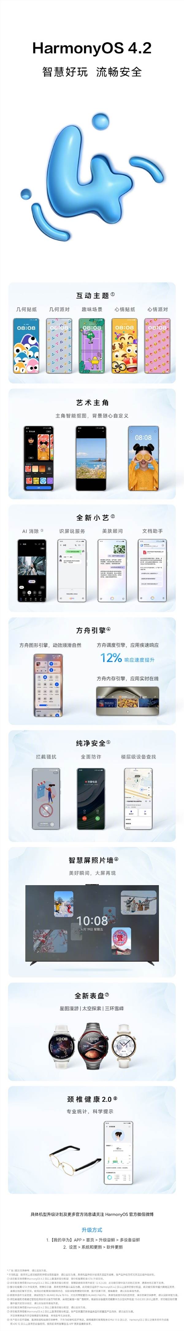 华为鸿蒙os 4.2正式版来了！mate 60等22款设备今起升级