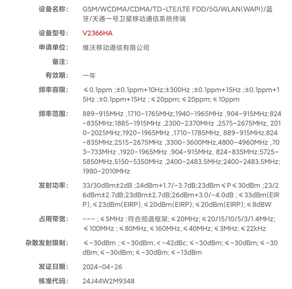 vivo首款卫星通信手机！vivo x100 ultra顶配入网：支持天通一号