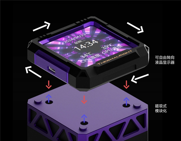 539元 利民推出寒冰装甲pro 360水冷散热器：模块化磁吸液晶屏