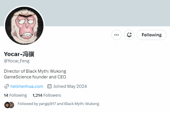 《黑神话：悟空》宣发在即！游戏科学ceo开新号：关注steam、腾讯游戏等