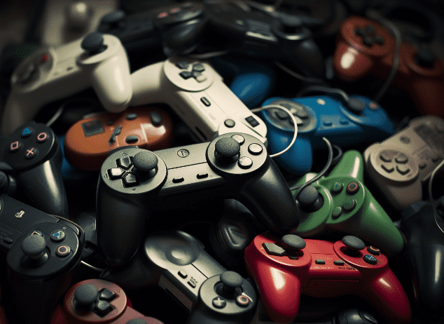 游戏手柄 (图片来源:ai合成) 游戏手柄