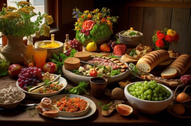 美食 餐桌 (2) (图片来源:ai合成) 美食 餐桌 (2)