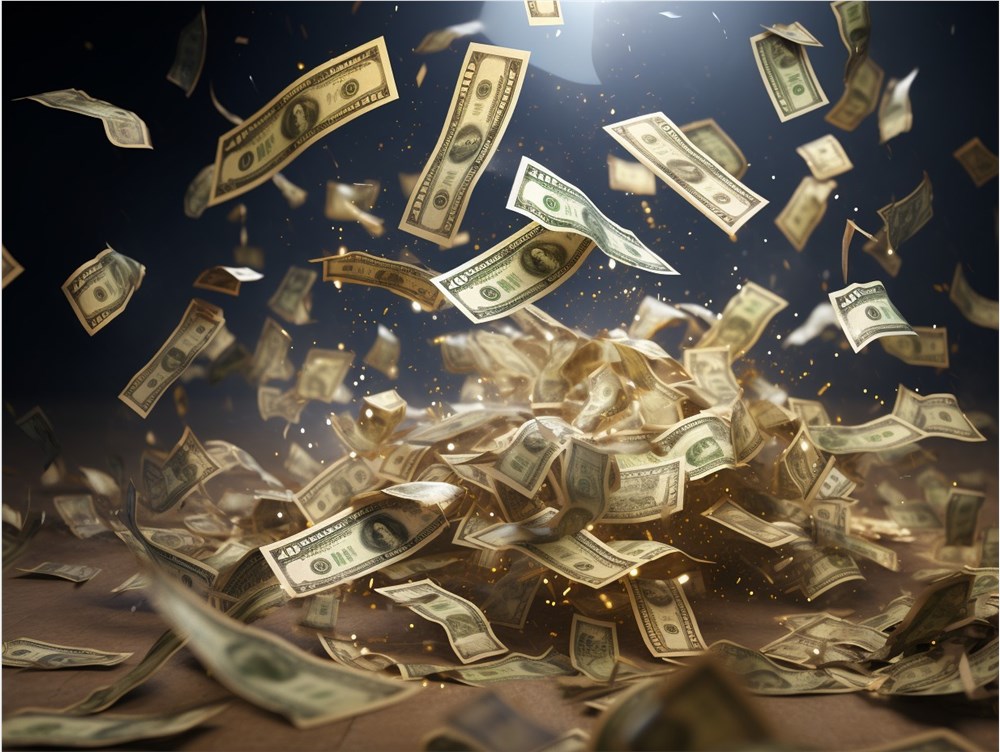 钱 融资 (图片来源:ai合成) 钱 融资