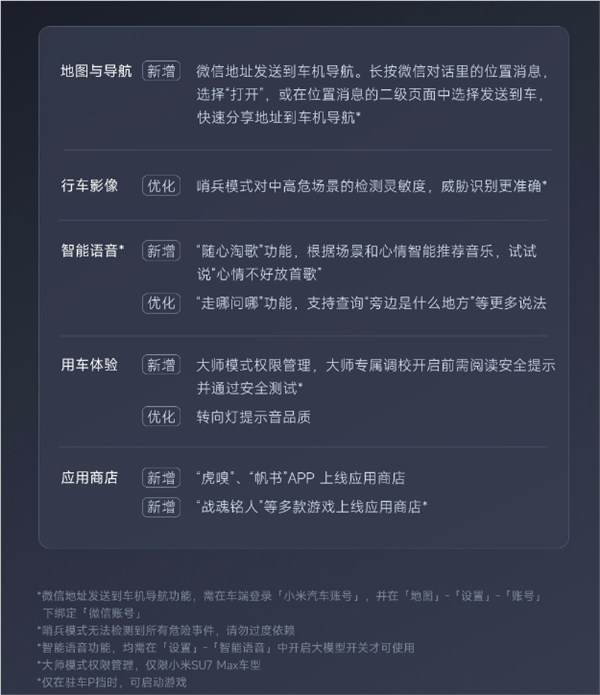 小米su7全新ota升级推送:城市noa可识别公交车限行时间