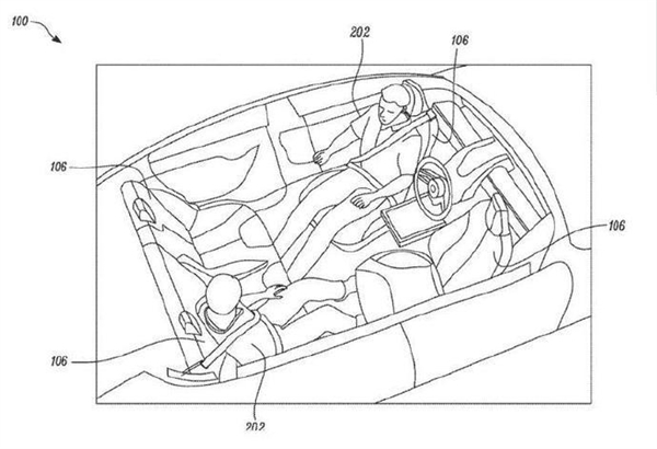特斯拉可旋转座椅无人驾驶网约车