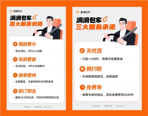 滴滴包车服务全国上线:专属司机、专属车辆