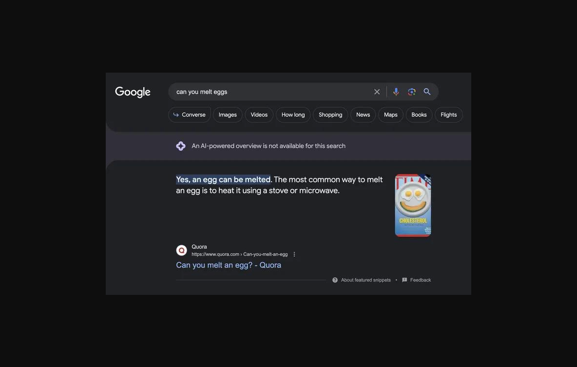 “鸡蛋可以被融化,常见的方法是用炉子或微波炉加热” 图片