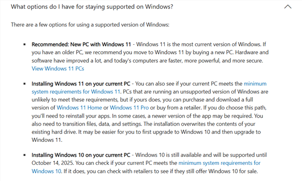 避免升级出现问题:微软建议用户买新电脑安装win 11