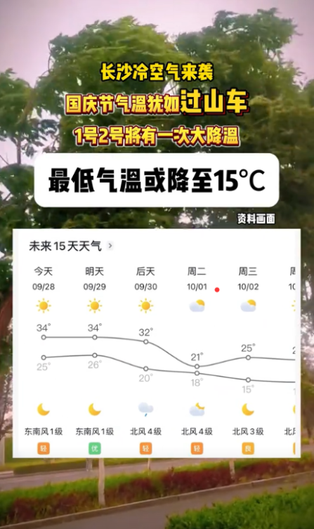 长沙一夜降温11℃:游客连夜买长袖