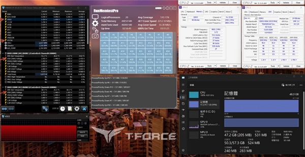 十铨推出t-force xtreem ckd ddr5:9600 mt/s超频能力
