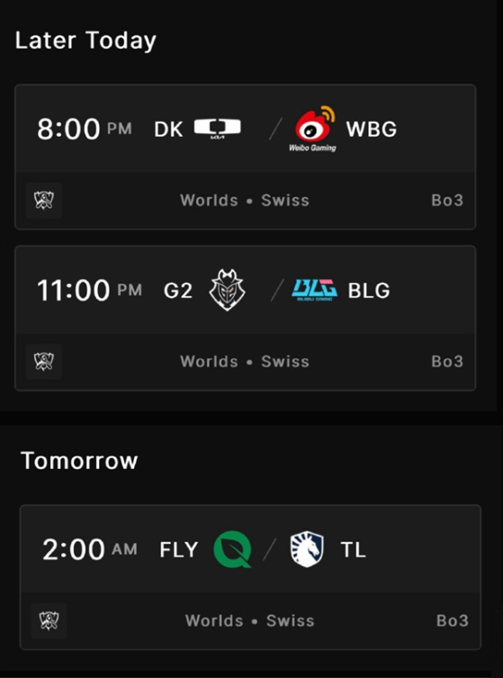 《英雄联盟》s14瑞士轮第五轮抽签出炉:blg、wbg冲击八强关键一战