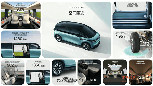 全球首创对开门、旋转座椅座舱！极氪mix上市：27.99万起