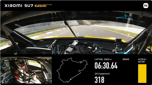  318km/h极速过弯！第一视角体验小米su7 ultra原型车纽北赛道刷圈
