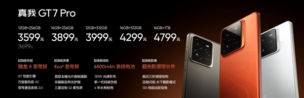3599元起同档唯一真神！真我gt7 pro口碑爆棚：京东好评率99%