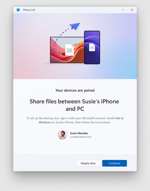 iphone用户狂喜！微软测试新功能：与windows互传文件更方便