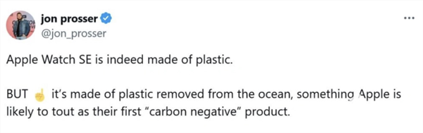 变废为宝！新款apple watch se将采用海洋回收塑料材质