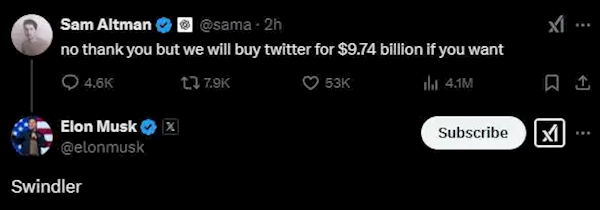 马斯克974亿收购计划落空！openai董事会坚决说‘不’