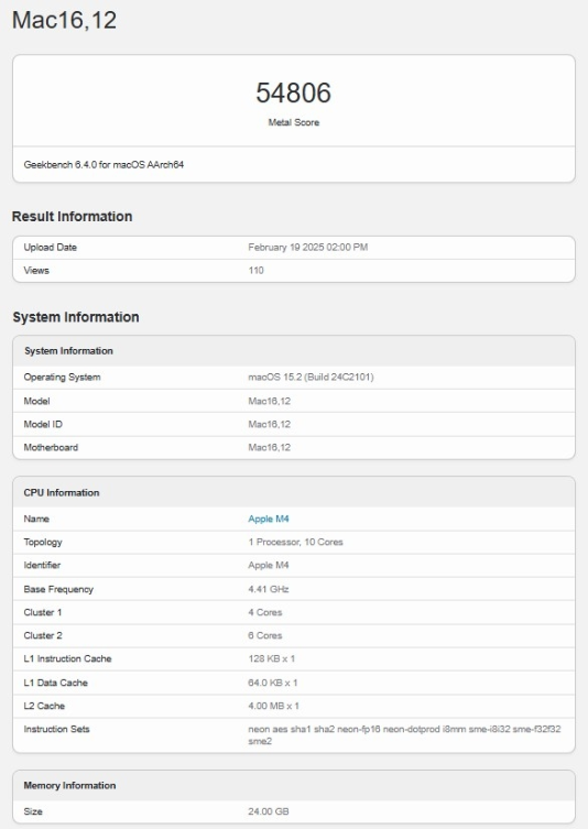 m4 macbook air首次跑分：仅比macbook pro低了5%