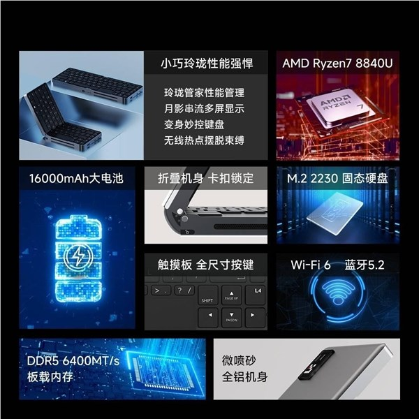 3899元起!小米有品众筹折叠键盘主机:插上屏幕就能用