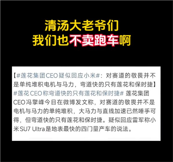 莲花官旗：莲花控股是莲花味精、不卖跑车
