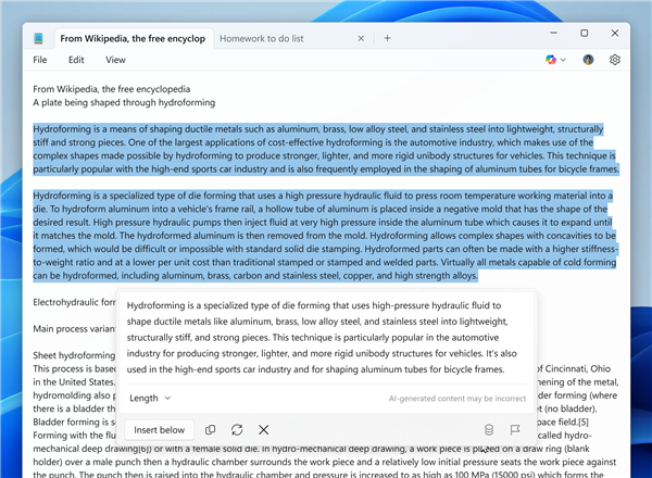 微软记事本、截图工具同天获新功能！生成ai总结、手绘可转换为直线
