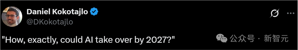 末日时间表来了！前OpenAI研究员76页硬核推演：2027年ASI接管世界，人类成NPC2025年末:世界最贵AI诞生2026年初:编程自动化2026年末:AI取代部分工作2027年1月:Agent-2永不停止学习2027年3月:算法突破2027年4月:Agent-3的对齐问题2027年6月:自我改进的AI2027年7月:廉价的远程工作者2027年9月:Agent-4超越人类AI研究员