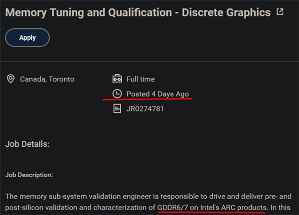 显存性能跃升！Intel下代Arc独显有望用上GDDR7