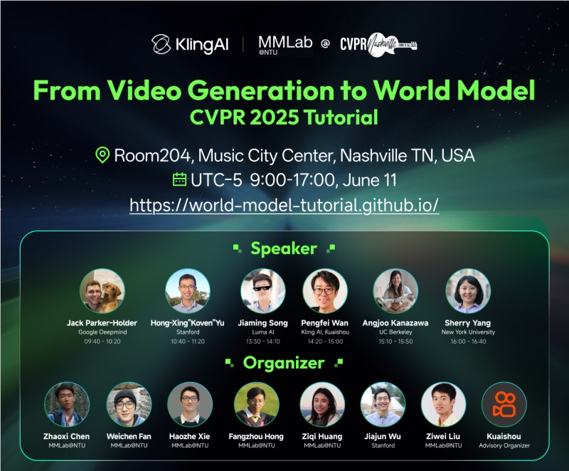 CVPR2025：快手可灵四大技术方向布局视频生成及世界模型
