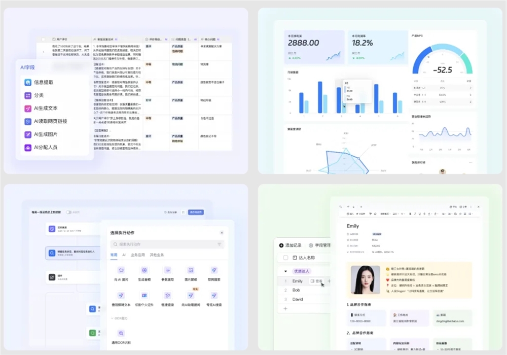 钉钉全新发布“AI表格” 创新推出“表格即文档”功能