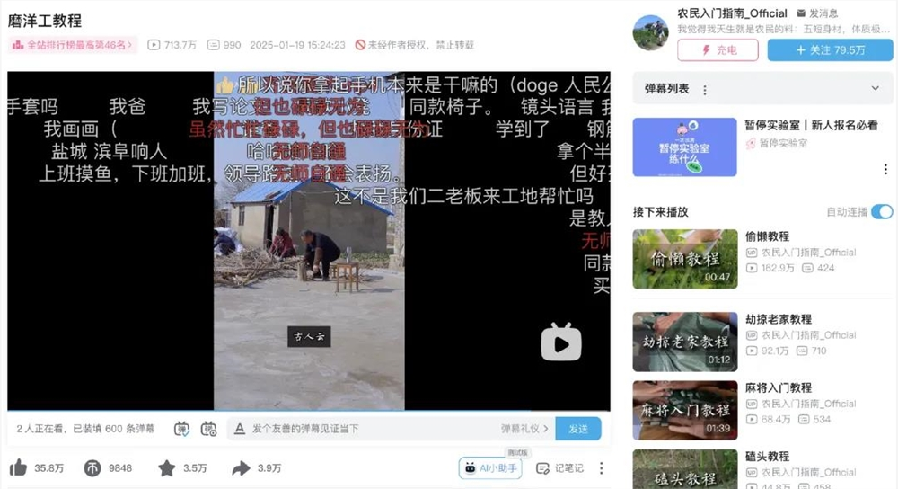 教几百万网友“磨洋工”走红，他的视频成了当代版《齐民要术》