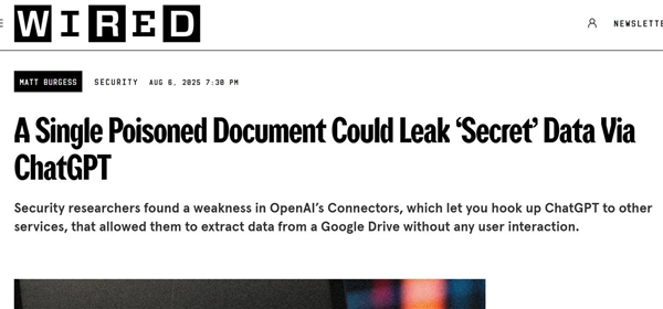 ChatGPT安全漏洞被曝光：无需点击即可盗用户数据！