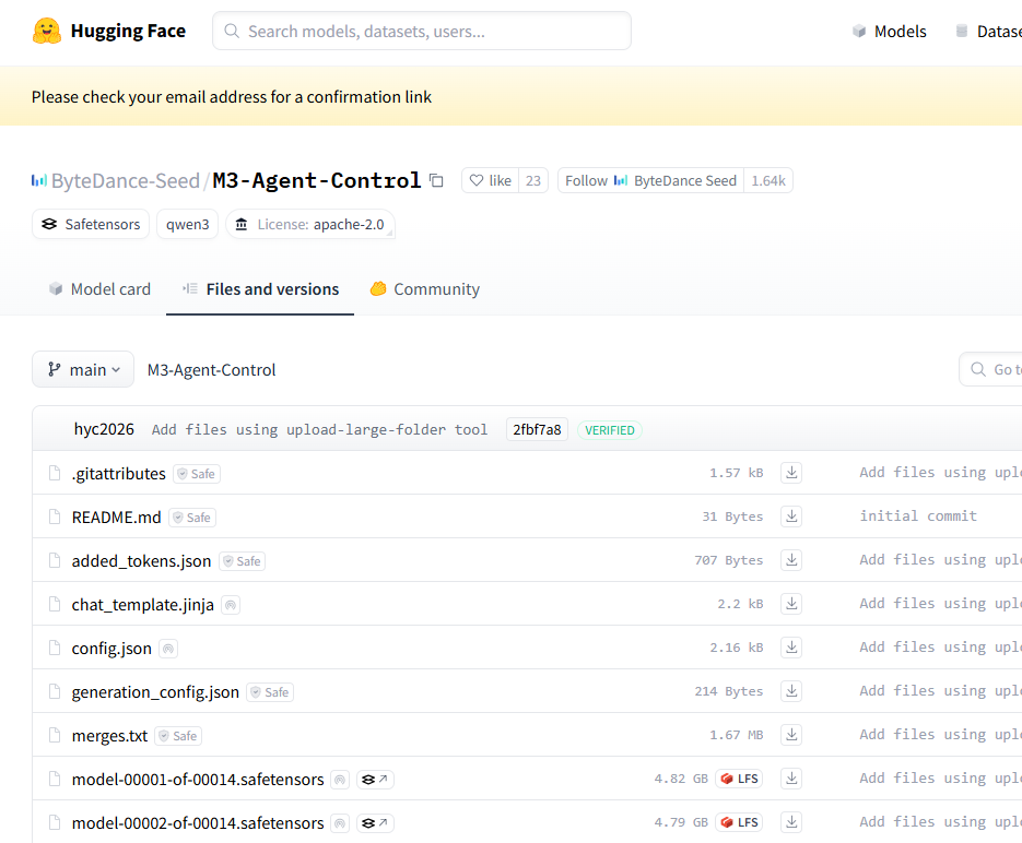 ​字节开源Agent专用模型  M3-Agent-Control，基于Qwen 3 32B训练