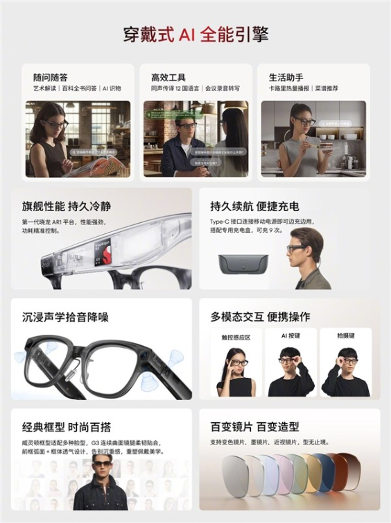 魅族starv snap ai拍照眼镜发布：不压鼻梁、不沾指纹 能无限拍摄