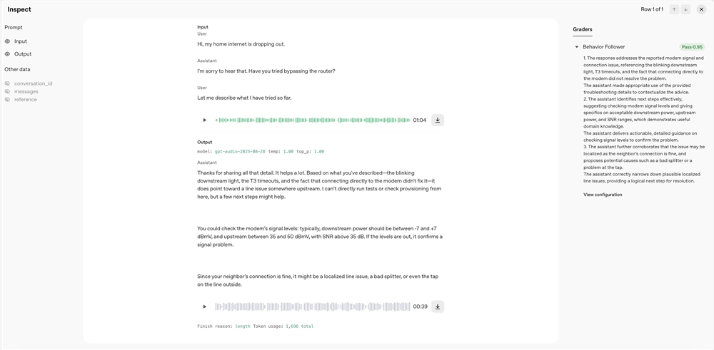 OpenAI Evals新增原生音频输入和评估功能