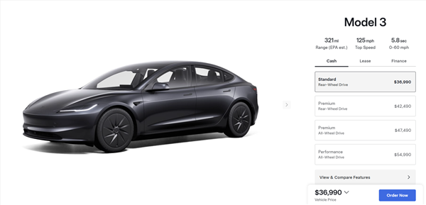外观、配置全公布！特斯拉正式发布廉价版model 3/y 铁粉吐槽：价格太失望了