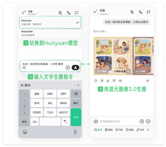 腾讯元宝生图升级:一句话生成多种创意内容