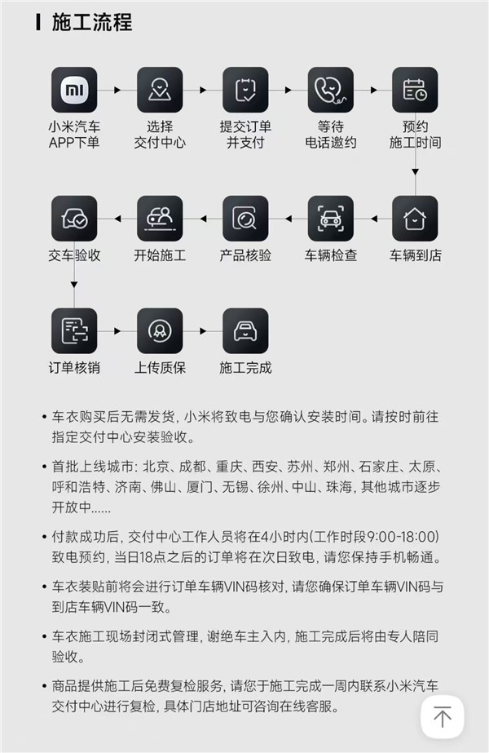 3799元起！小米官方上架两款隐形车衣 至多可享10年质保
