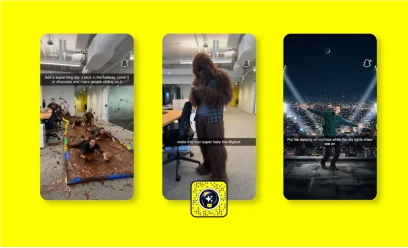 Snapchat免费开放“Imagine Lens”:首款开放式AI图像生成功能面向所有用户