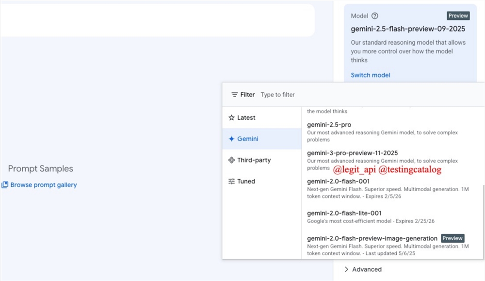 Google Gemini 3 Pro预览版现身Vertex AI：支持百万级上下文窗口