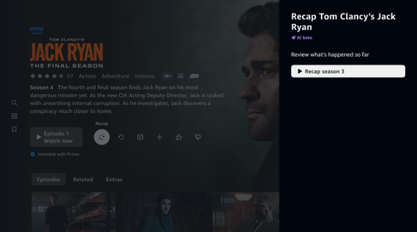 Prime Video上线AI视频回顾：自动生成“剧场级”季度精华，首批覆盖《辐射》《杰克·瑞安》