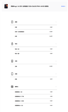 荣耀magic v6维修备件价格出炉:内屏4479元 够买台magic 8旗舰