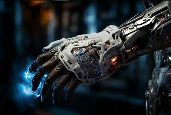 机械手臂,机器人 (图片来源:ai合成) 机械手臂,机器人