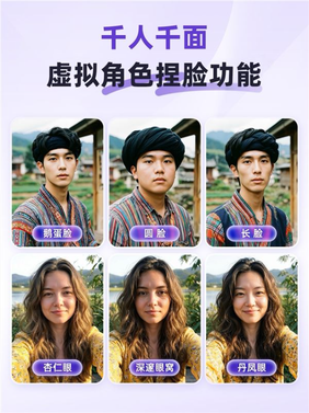 模型支持精细化面部特征调整