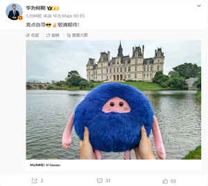 华为智能眼镜实拍图曝光 呈现独特第一视角