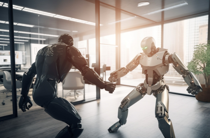 ai,机器人打架,撕逼,战斗 (图片来源:ai合成) ai,机器人打架,撕逼,战斗