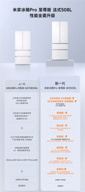 小米发布米家冰箱pro至尊版508l:首创自动制冰配件!双循环双系统